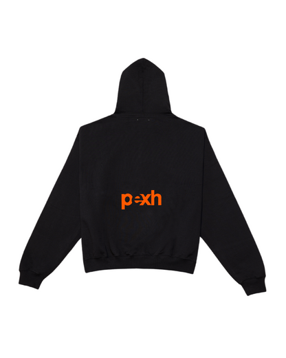 pexh oversized hoodie orange black