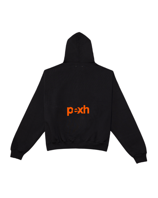 pexh oversized hoodie orange black