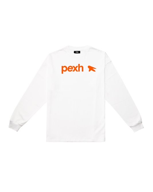 pexh oversized long sleeve orange white
